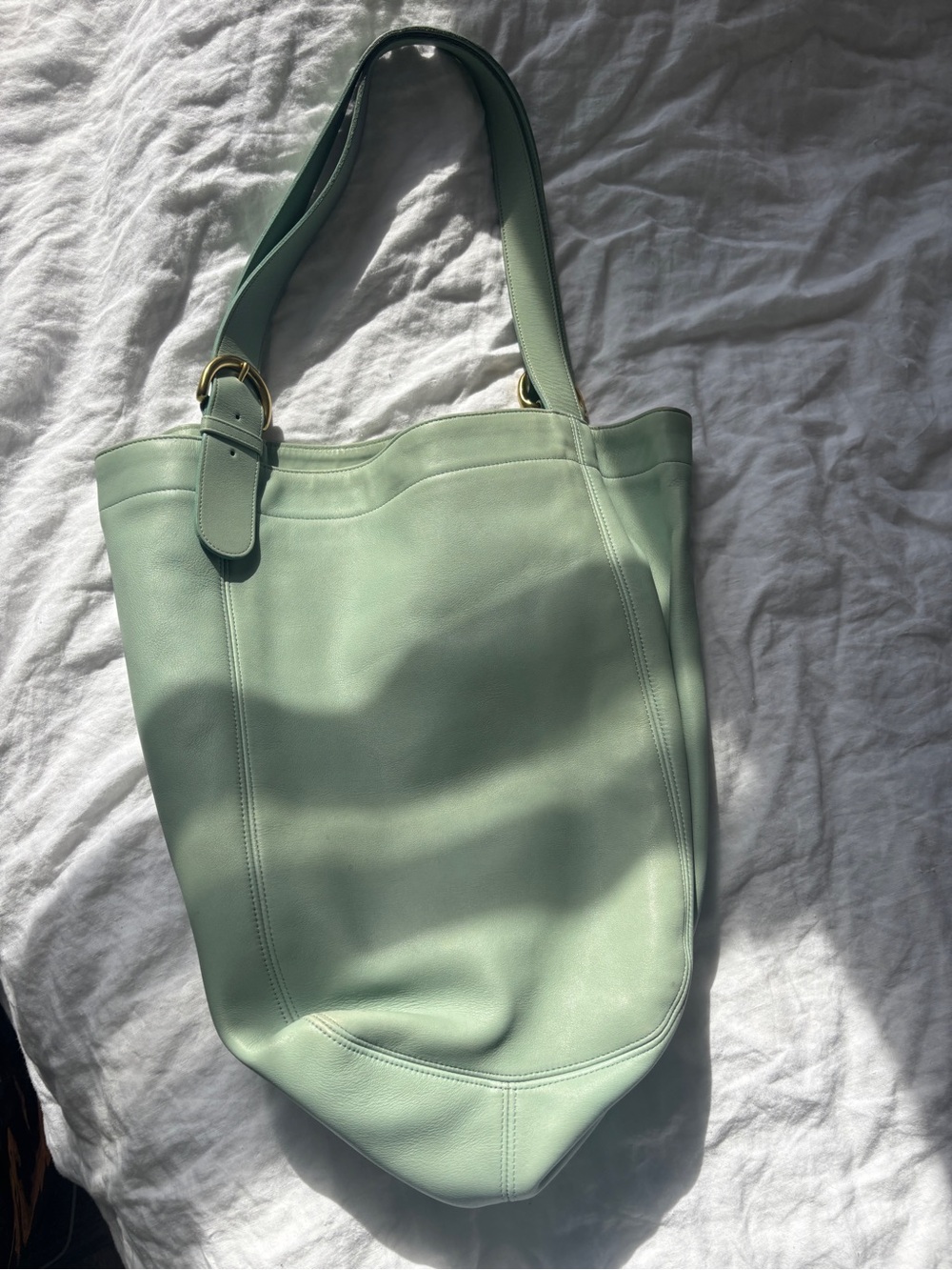 Coach Soho Mint Green Leather Tote Bag